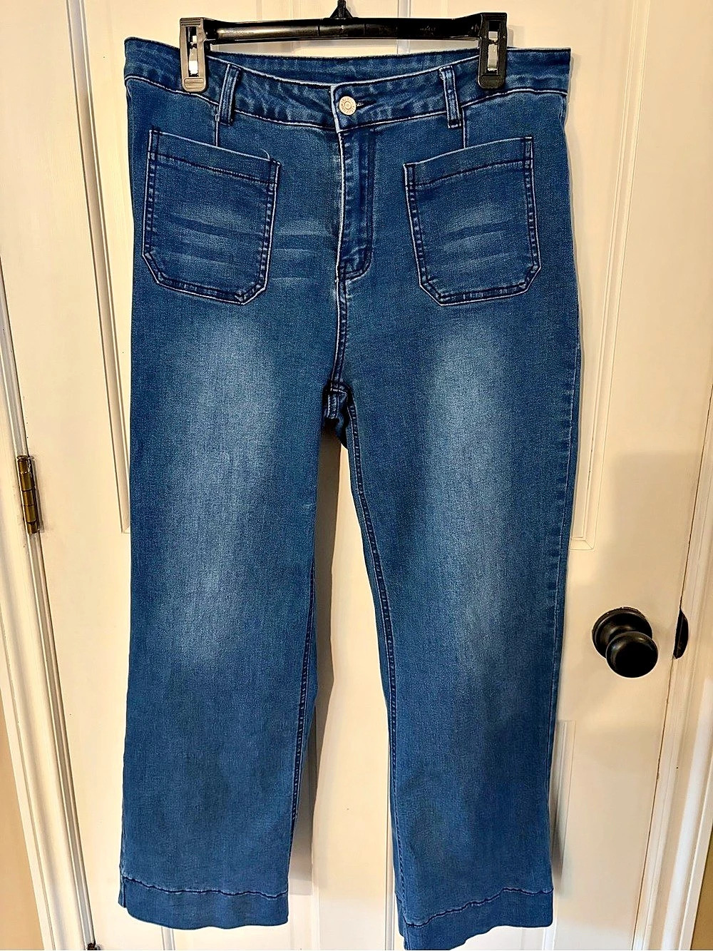 KUNMI Wide Leg Jeans Women's Blue Waist 14 Like New